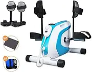 Electric Exercise Bike with Leg Support Bracket for Seniors - Portable Fitness Cycle for Arm/Leg Exercise Cycling Trainer Stationary Exercise Leg Peddler