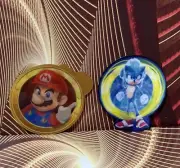 2 Pieces 3D Lenticular Motion Car Sticker Decal Super Mario And Sonic