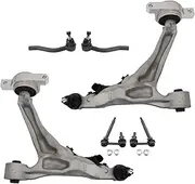 Front Steering & Suspension Kit Control Arm with Ball Joint Sway Bar Stabilizer Link Tie Rod Compatible with INFINITI Nissan
