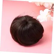 CANIGHT Synthetic Hair Bun Wig Hair Chignon Tool for Volume High Temperature Dark Brown Hairpiece Creative Headdress for Easy and Stylish Updos