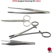Surgical Suture Kit Needle Holder Adson Tweezers Dissection Iris Gum Scissors