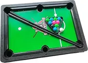 Miniature Pool Table Game, High Simulation Billiards Playset, Compact Tabletop Sports Games Set, Fun Portable Pool Set for Kids, Adults, Party Entertainment
