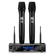 Wireless Microphone System, UHF Professional Metal Dynamic Handheld Wireless ...
