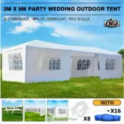 Outdoor Canopy Gazebo Party Wedding Tent Waterproof Marquee w/7 Removable Walls