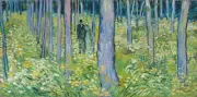 van Gogh - Undergrowth with Two Figures Giclee Fine Art Print on Canvas 36"