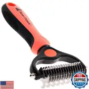 Raw Paws Undercoat Rake and Dematting Tool - Pet Grooming Comb for Shedding,