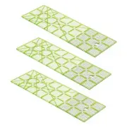 Acrylic Quilters Rulers, Pack of 3 Quilting Template Rulers with Double