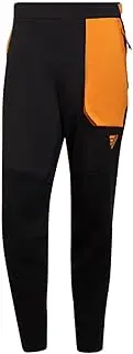 [adidas] Mens Sportwear Designed for Gameday Premium Pants, Black/Bright Orange