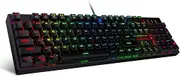 Redragon K582 SURARA RGB Gaming Keyboard, 104 Standard Layout N-Key Rollover Mechanical Keyboard Built-in Linear & Quiet Red Switches, Ergonomic Design and Fast Actuation Prefect for Typing and Gaming