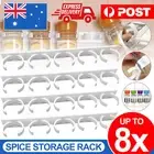 4/8x Kitchen Spice Gripper Strip Jar Rack Organiser Storage Holder Wall Cabinet