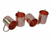 100% Copper Mug for Moscow Mule - 16 fl Plain Copper Thick Straight Wall 4 Mug