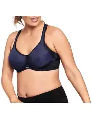 Berlei ELECTRIFY MESH UNDERWIRE Sports Bra 12DD Navy 2-tone blue Rrp $65