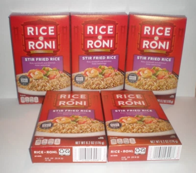 (5) RICE A RONI STIR FRIED RICE Best By Date JUNE AND AUGUST 2025