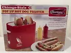 New Americana Chicago Style Collection Red Pop Up Hot Dog Toaster & Bun Warmer