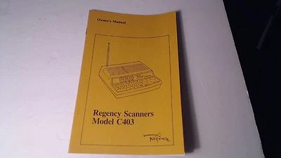 RARE Regency C403 SCANNER Original operating Manual