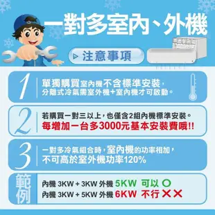 禾聯【HM2-SK52H】變頻冷暖1對2分離式冷氣外機 (8.2折)