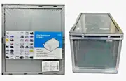 2 x Shoe Box Storage Pearl Grey magnetic Polypropylene Plastic 28 x 37 x 18.3 cm
