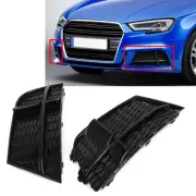Closed Mesh Honeycomb Front Bumper Fog Light Lamp Grille For Audi A3 S3