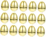 BEBEMOKO Egg Decorations Set 15 Pieces Fillable Plastic Easter Basket Stuffer Decorative