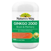 Nature's Way Ginkgo 2000 Brain & Memory 120 Tablets