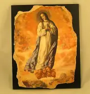 Icon Catholic The Virgin - Francisco de Zurbaran - RARE Medium Replica #16-01