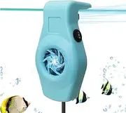 DISPRA Fish Tank Chiller Fan, Quiet Aquarium Fan Chiller USB Fish Tank Cooler, Anti Fade Cooling Fan with Clip for Saltwater Aquariums Freshwater Reptiles