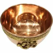 Copper Offering Bowl Om Cauldron Incense Burner 7.5cm