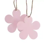 10 PINK GIFT TAGS FLOWER SHAPE Swing Card with jute string tie bow cards hamper