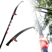 Telescopic Pole Saw,Folding Hand Saw Pruning Hand Saw Hand Held Design Jab Saw for Pruning and Pruning Branches and Leaves High-Altitude Fruit Tree Branch Saw