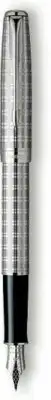Parker Sonnet Fountain Pen Silver Tartan 18Kt Gold X Fine Pt New In Box France