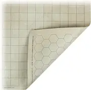Chessex CHX 96246 Reversible Battlemat 1 Squares and 1 Hexes (23 1/2 x 26)