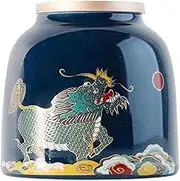 Tea caddy tin Tea Caddy Deluxe Sealed Ceramic Loose Leaf Tea Jar Small Organizer Storage Jar Household Portable Travel Tea Caddy Tea Canister
