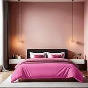 Elegant Dusty Rose Ranforce Single Quilt Cover, 135 x 200 cm, 100% Cotton, 155 Thread Count, Button Closure, Machine Washable at 30°C, Soft & Cosy