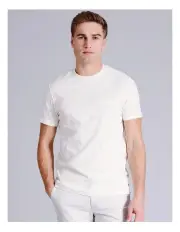 [Blaq] Cooper Textured Short Sleeve Tee in Ecru