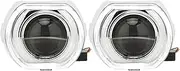 Brilluxa Projector Lens, 3in Bi LED Headlight Lens with Angel Eyes Compatible with H1 H4 H7 HB3 HB4 D1, LED Headlight Retrofit Kit 9‑24V (白い天使の目)