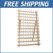 Durable 120 Spool Wooden Thread Organizer for Sewing and Quilting Crafts