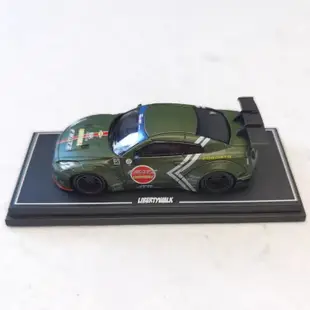 LB 1/64 GTR R35 軍綠色 改裝低趴 寬體 合金 模型車 玩具 禮物 生日禮物男生