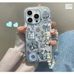 HP SAMSUNG AC137 SOFTCASE WATERRY 藍色美學金屬銀色紋理波紋外殼漸變硬殼/外殼惠普兼容三