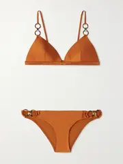 [Zimmermann] Zimmermann - Violet Embellished Metallic Bikini - Tan - 4A/B 4A/B Brown