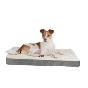 Cute Dog Crate Mat Flat Bed with Waterproof Exterior, Small Dog Mat (Gray)