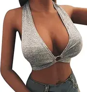 [Generic] Sleep Wear Outfits for Women Sexy 5X Sexy Unpadded Bandage Top Bra Women Color Bralette Crop Sheer Bustier Solid New Years Lingerie Push up