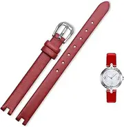 [KAVJU] Cowhide Watch Strap Is Suitable For Tissot Notched Strap 1853 Flamenco Series T003/209 Women Watch Chain 8 10 12mm Black