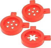 MOLUCKFU 3pcs Portable Ice Cream Maker Nozzles Easy to Clean Shaping Caps for Ice Cream Machine Smooth Surface Dispenser Accessories for Various Desserts