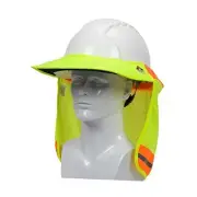 396-801FR-YEL FR Treated Hi-Vis Hard Hat Neck Sun Shade Shield Accessories