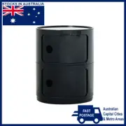 Replica Anna Castelli Ferrieri Componibili 2 Tier Large Round Storage Unit Black
