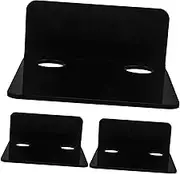 INOOMP 3Pcs Floating Wall Shelf for Monitor Speaker Storage Rack Small Mounting Bracket for Security Cameras Wall Mounted Shelf for Rooms Living Rooms More