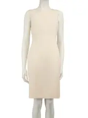Ecru Pocket Detail Sheath Dress
