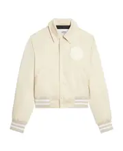 logo patch varsity jacket XXS,L,XXL White