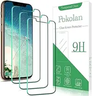 Pokolan [3 Pack] Screen Protector for iPhone 11 Pro, iPhone XS, iPhone X Tempered Glass, 9H Hardness, Case Friendly, Bubble Free, Anti Scratch, Easy to Install