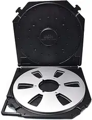 Snblzhef 10inch Sound Tape Storage Box with 6-Hole Empty Takeup Reel, Portable Protection Case for 10Inch Tapes A